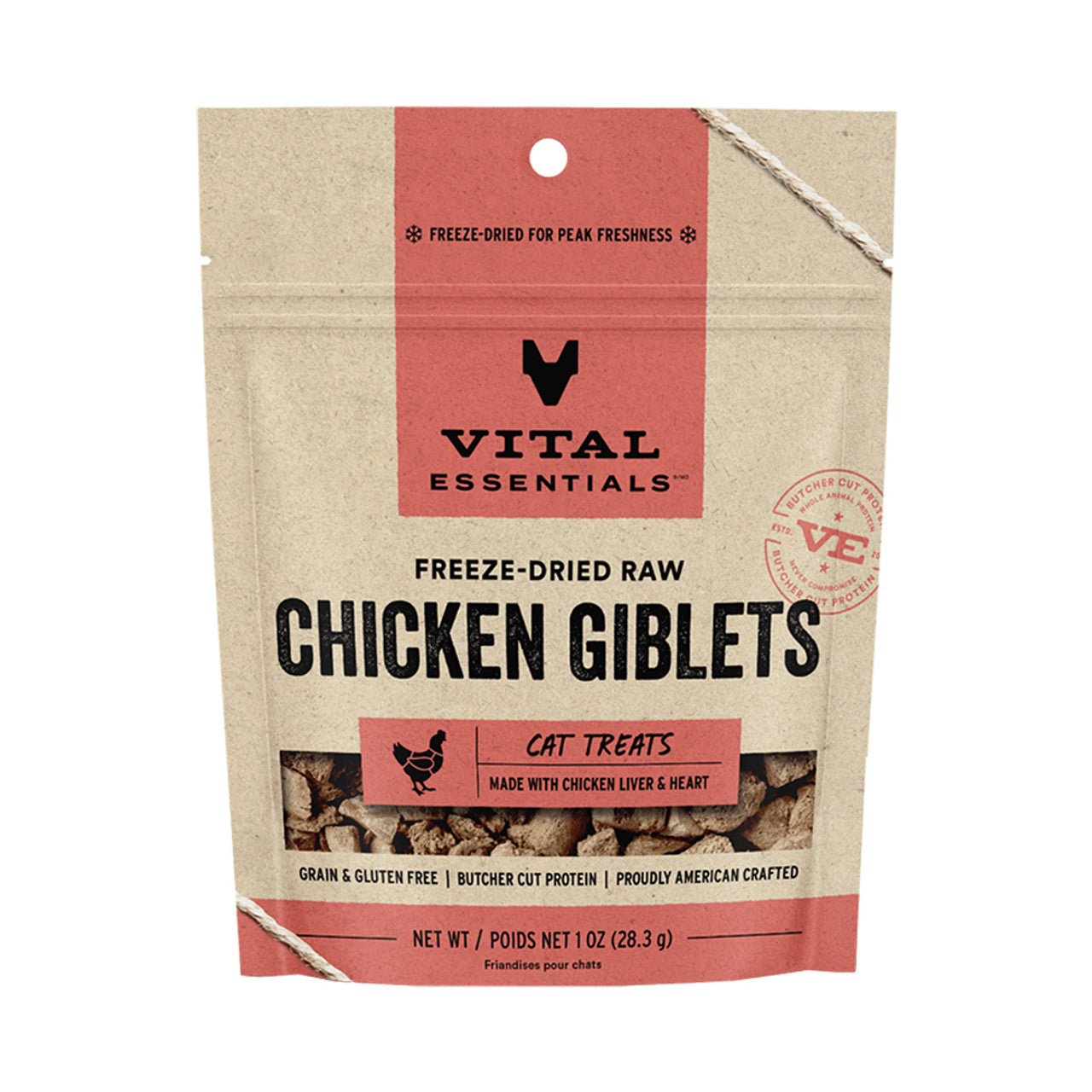 Vital Essential Cat Freeze Dried Chicken Giblet Treats