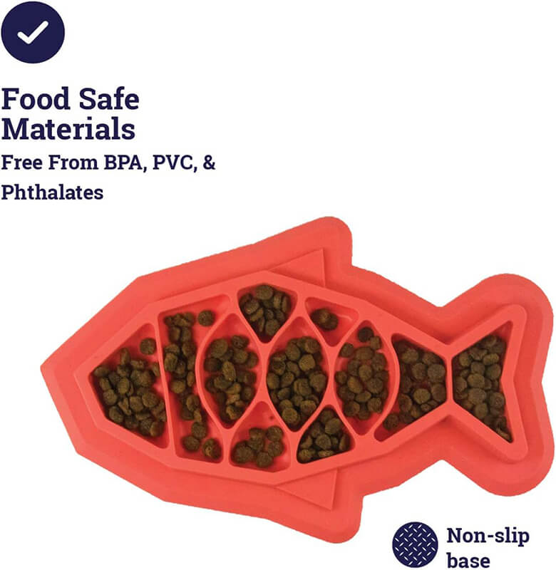Petstages Fishie Fun Feed Mat Cat Slow Feeder – P