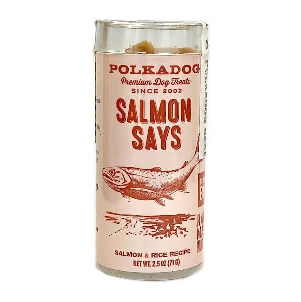 Polka Dog Salmon Says Crunchy Salmon Training Bits
