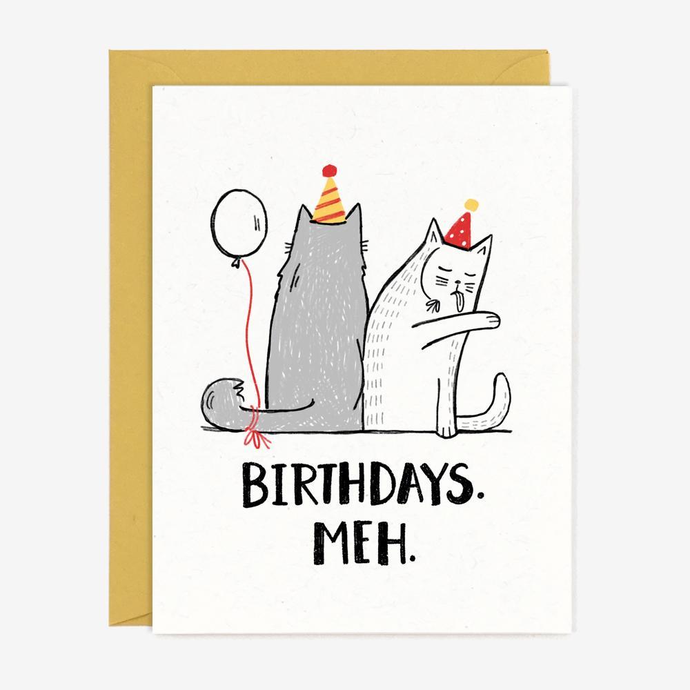 Paper Pony Co. Cards Birthdays Meh Card