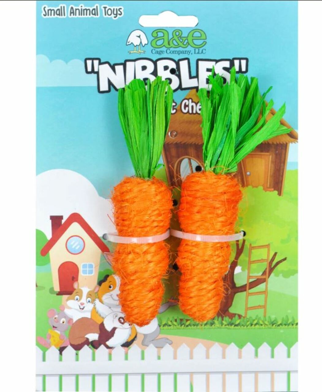 Nibbles Loofah Carrot Chews 2 Pack