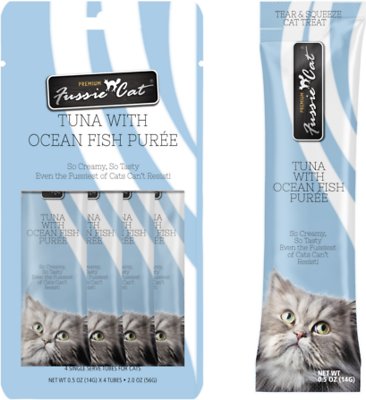 Fussie Cat Tuna & Ocean Fish Puree Lickable Treat