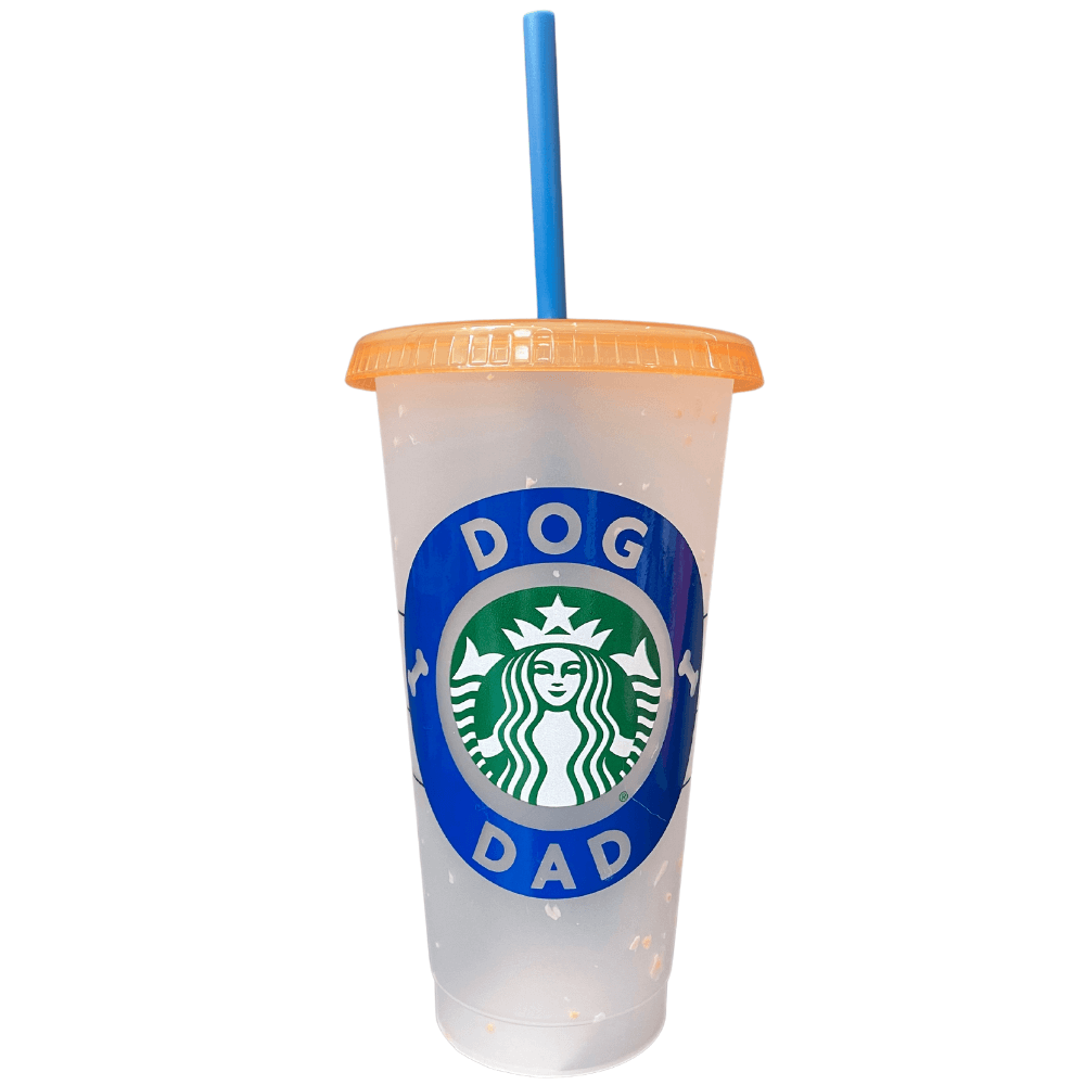 Jellie Designs Dog Dad Starbucks Cup w/Straw