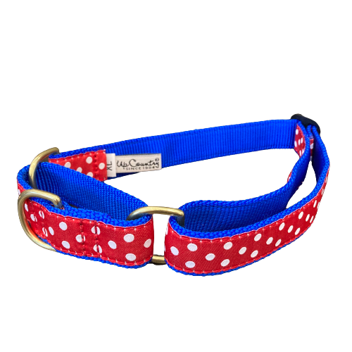 Up Country Swiss Red Dot Martingale Collar