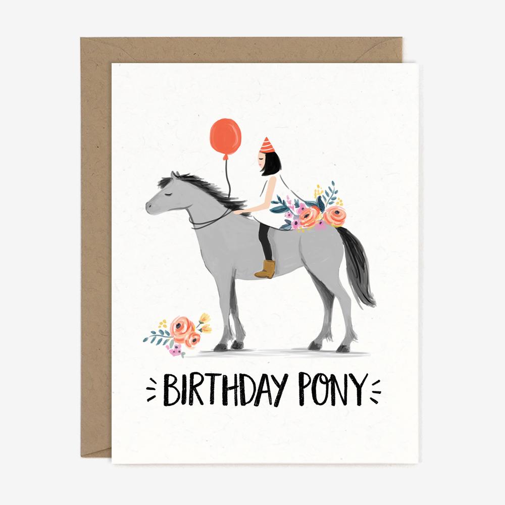 Paper Pony Co. Cards Birthday Pony Card