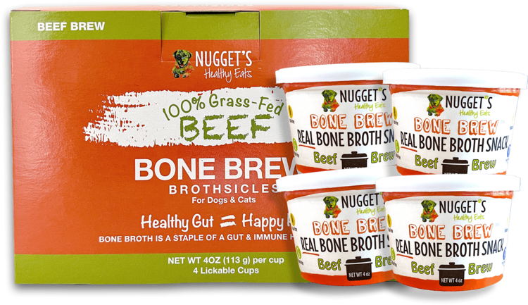 Nugget's Healthy Eats Frozen Beef Bone Broth Snack
