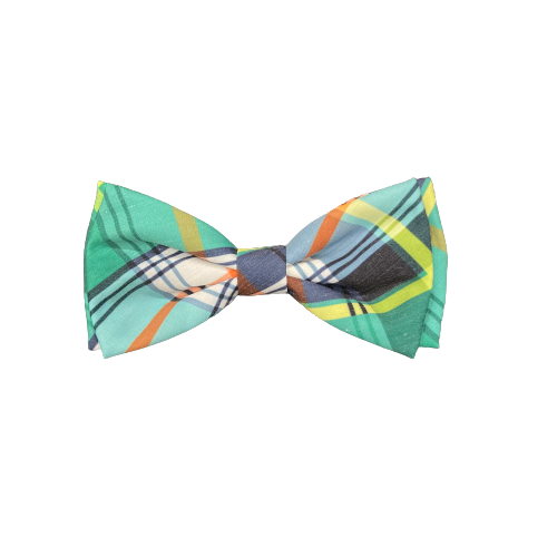 Huxley & Kent Green Madras Bow Tie