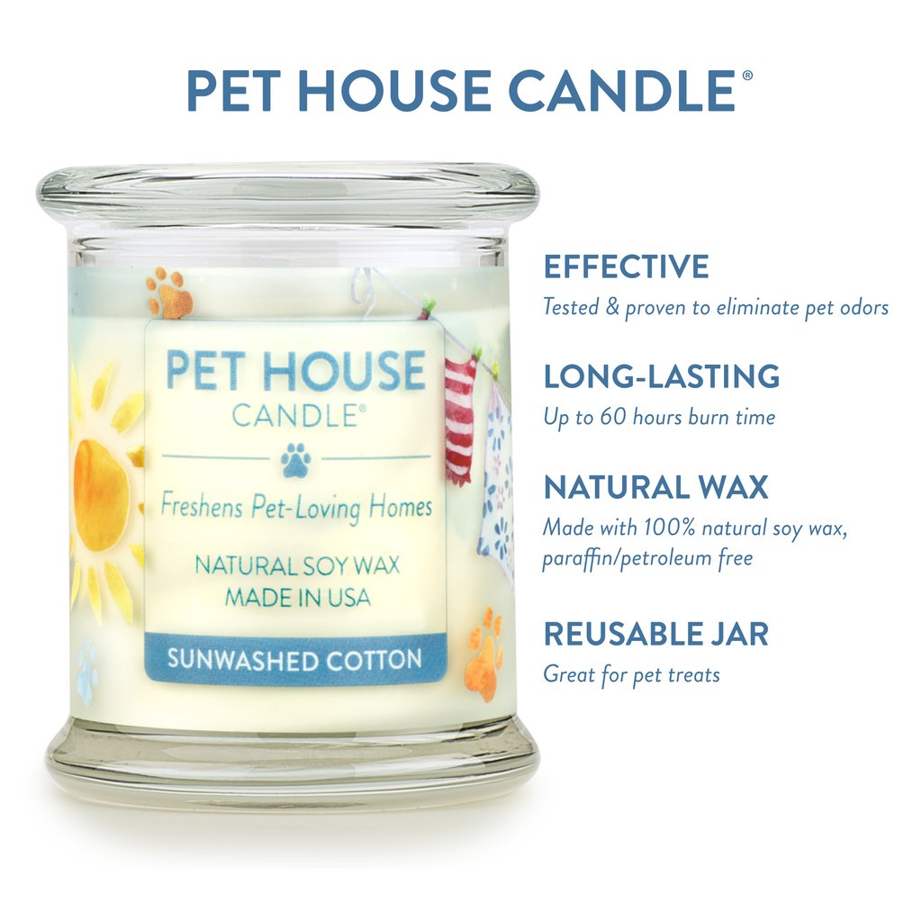 One Fur All Pet House Candle Sunwashed Cotton