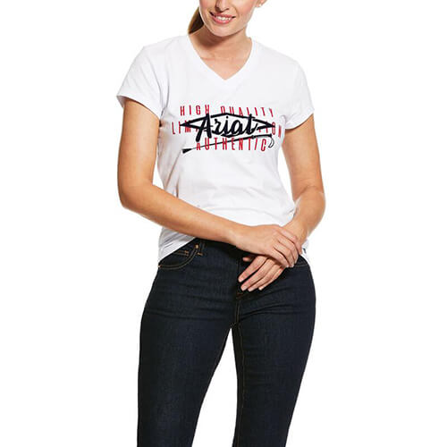 Ariat Crop Logo T-Shirt White