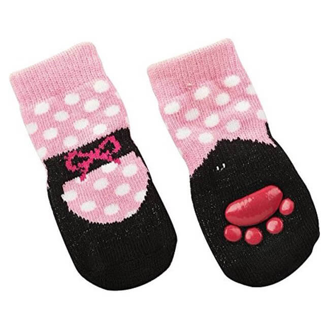 Ballet Slipper Dog Socks Pink