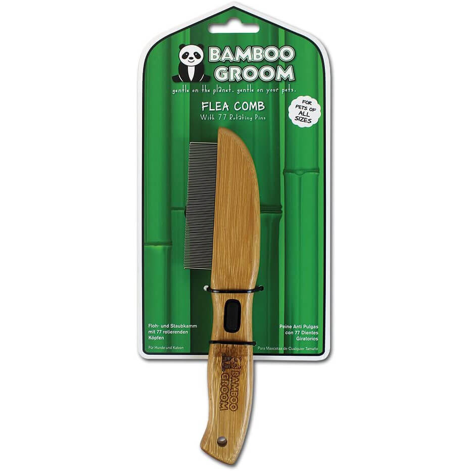 Bamboo Groom Flea Comb -77 Pins