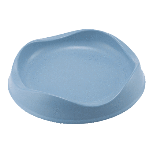 Beco Whisker Friendly Bamboo Cat Bowl blue
