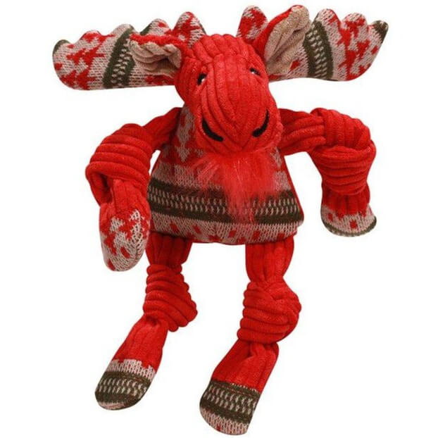 HuggleHounds Knot Holiday Sweater Moose- Mini