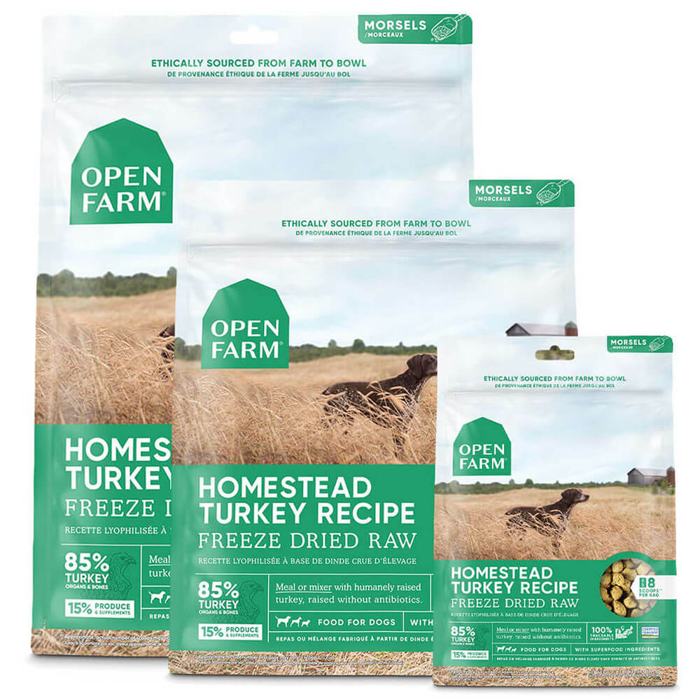 Open Farm Freeze Dried Raw Morsels Homestead Turkey