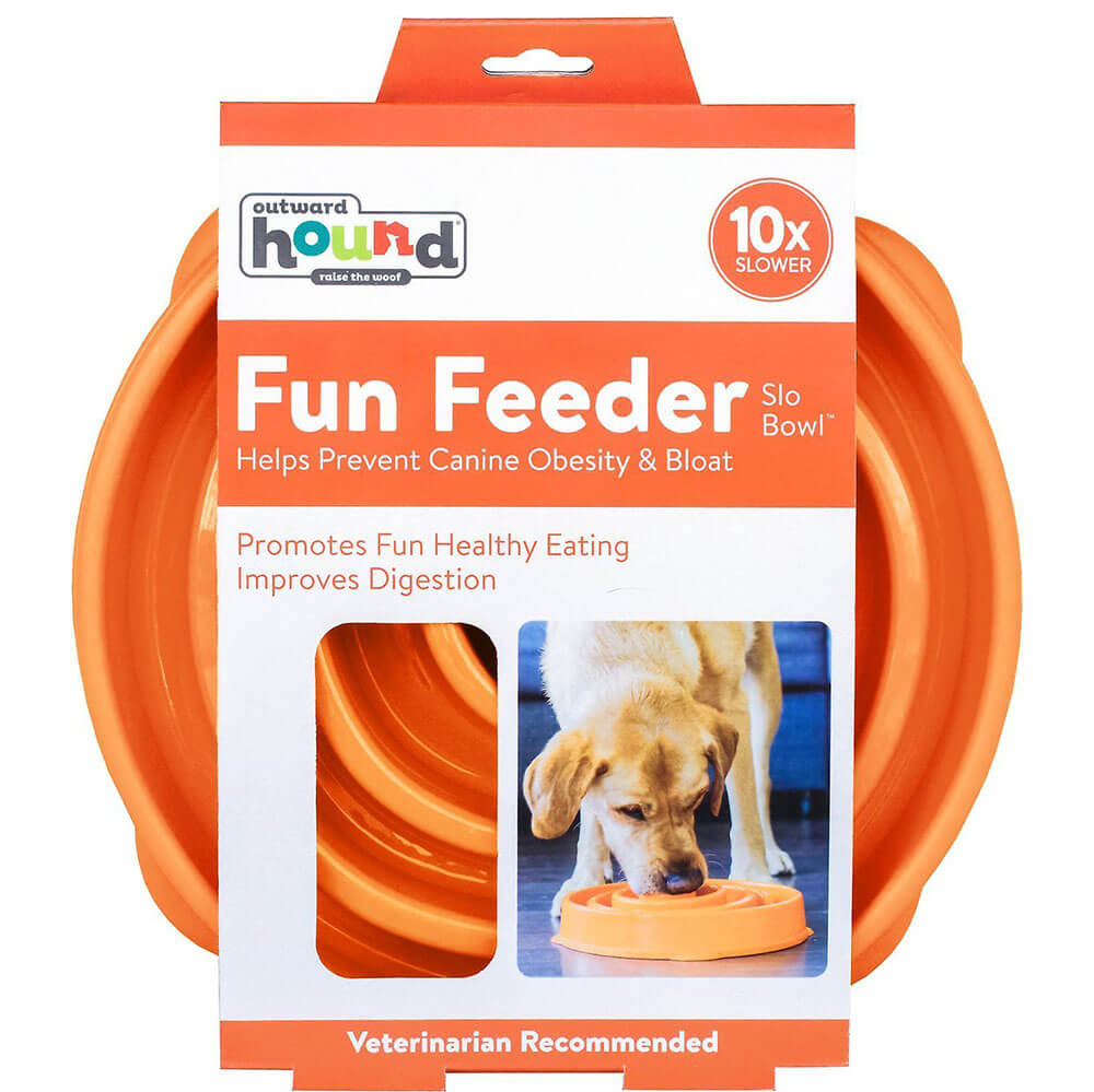 Outward Hound Fun Feeder Orange