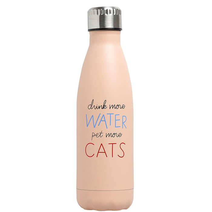 Pearhead Drink More Water, Pet More Cats Water Bottle