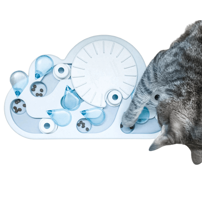 Catstages by Nina Ottosson Rainy Day Puzzle & Play - Interactive Cat Treat  Puzzle : Pet Supplies 