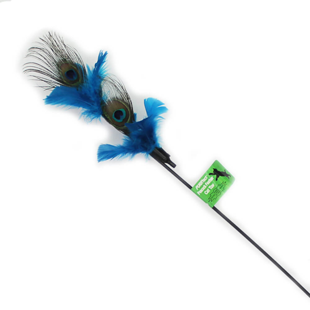 PURRfect Peacock Feather Cat Toy