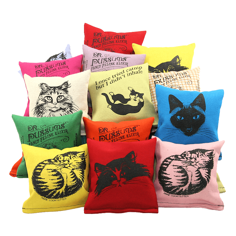 Pussums Cat Company Soft Sack Catnip Pillow
