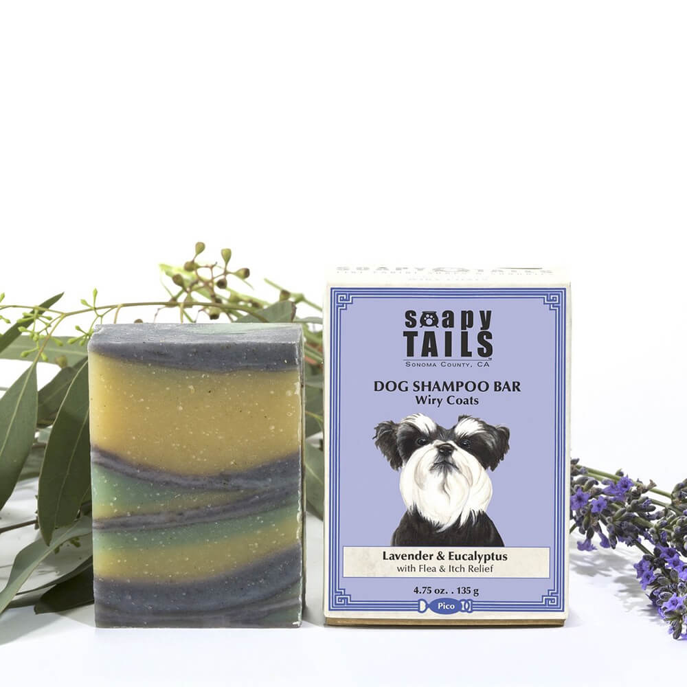 Soapy Tails Dog Shampoo Bar for Wiry Coats - Lavender & Eucalyptus