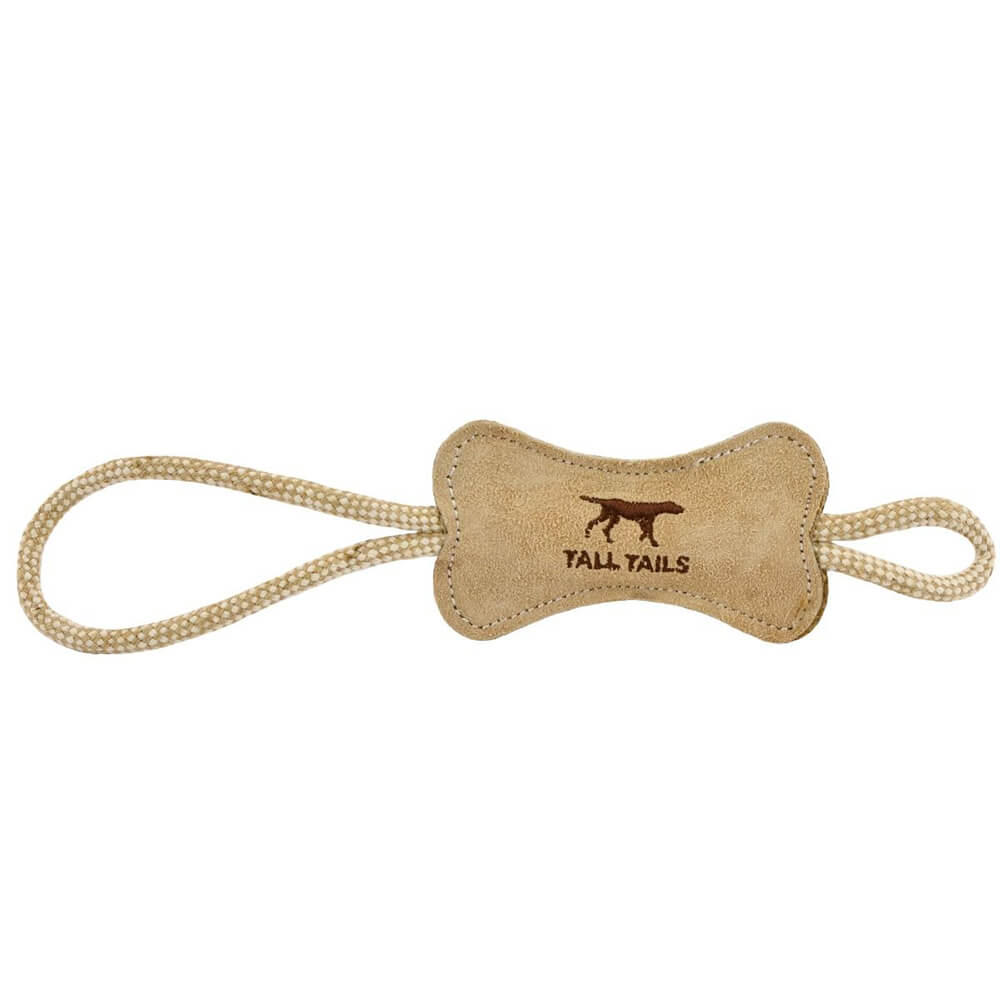 Tall Tails Bone Tug Natural Leather 12"