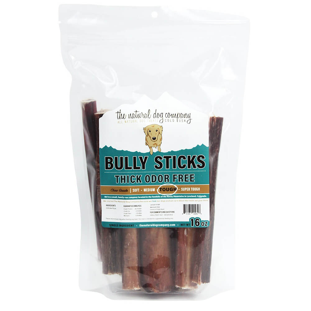 Tuesday's Natural Dog Company 6" Odor-Free Bully Sticks