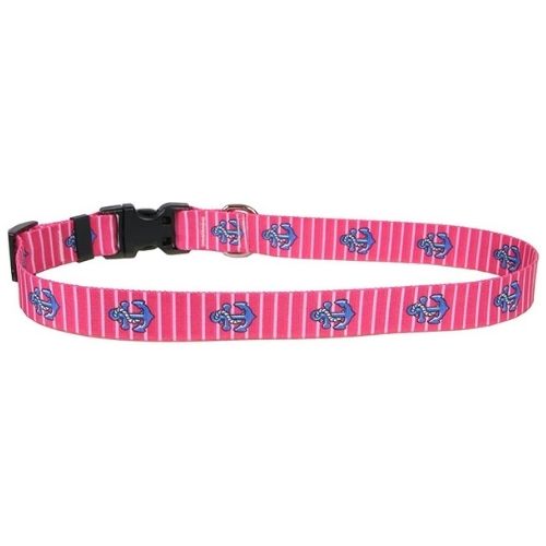 Yellow Dog Anchors On Pink Stripes, Cat, 8"-12"